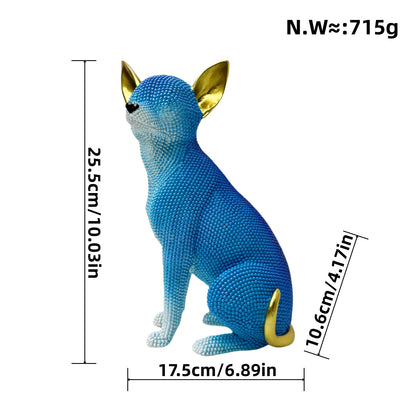 Colorful decorative figure of a dog in modern design Acalora