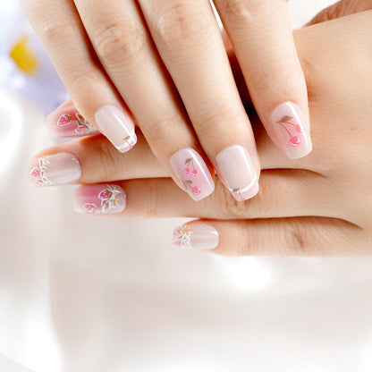 Artistic Cherry Blossom Press-On Nails Acalora