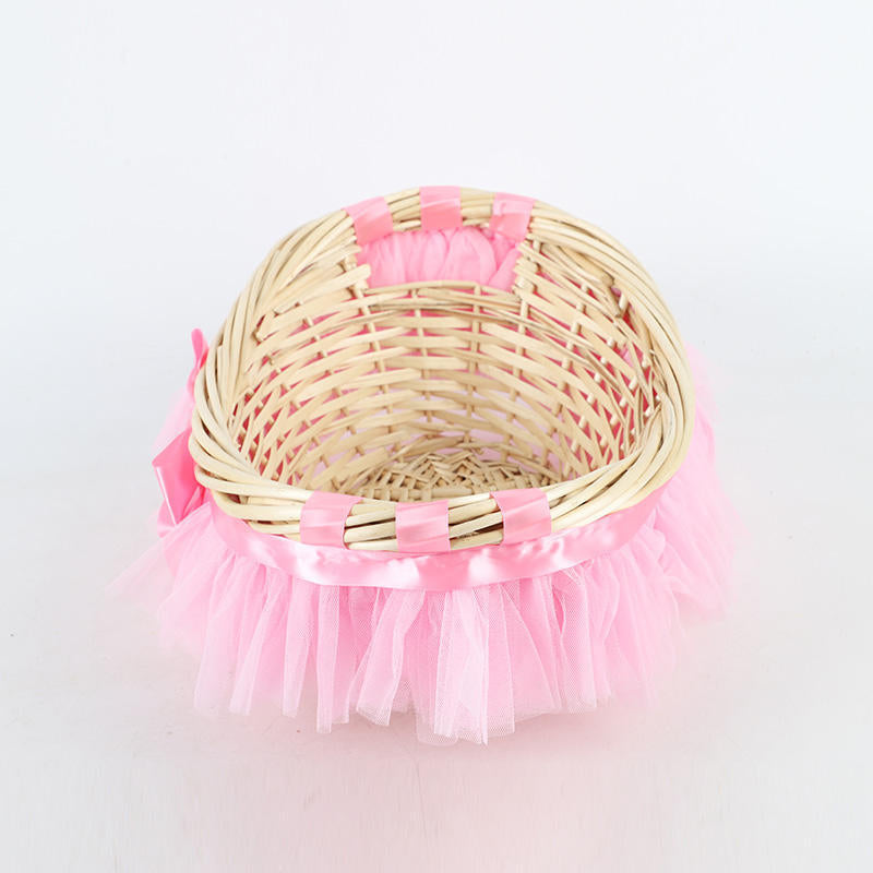 Decorative basket with ruffle detail Acalora