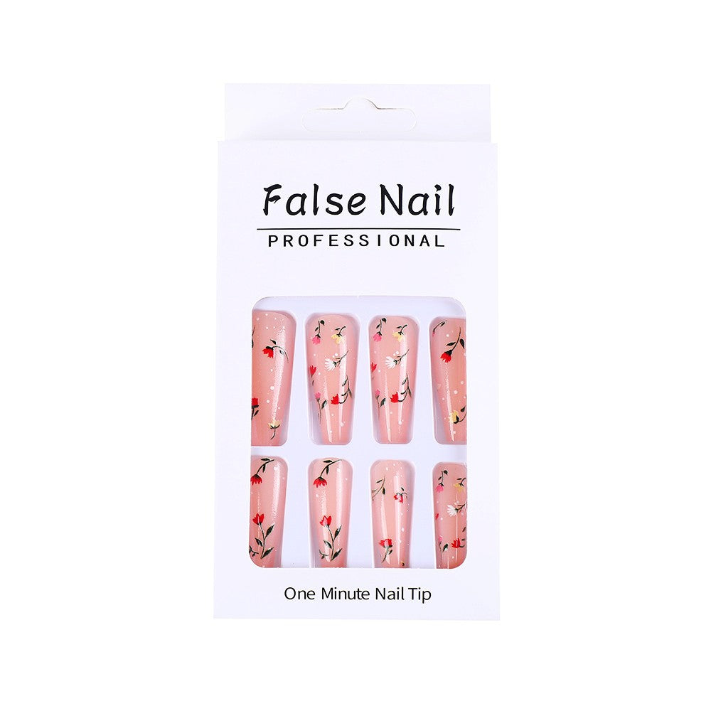 Elegant artificial nails with floral decorations Acalora