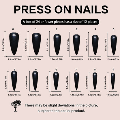 Artificial nail set with extravagant red and black designs Acalora