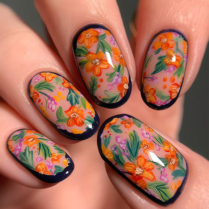 Seasonal Themed Press-On Nail Art Set Acalora