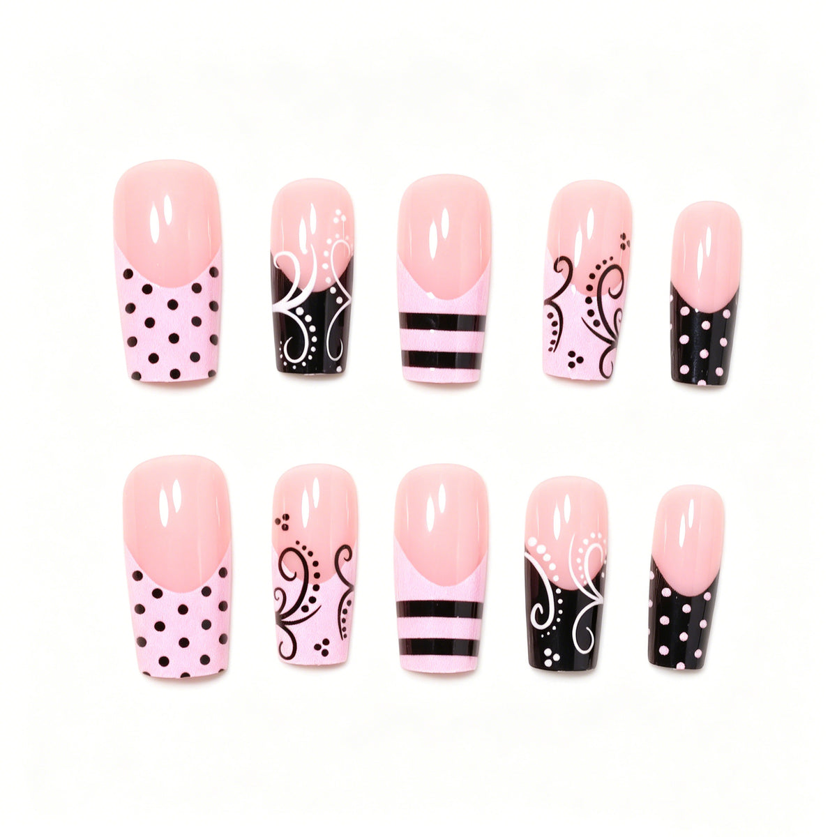 Decorative Artistic Stiletto Press-On Nails Acalora