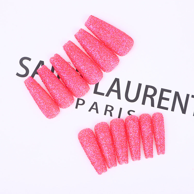 High-quality artificial nails with glitter effects Acalora