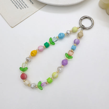 Beaded Eyewear Chain with Stylish Checker Design Acalora