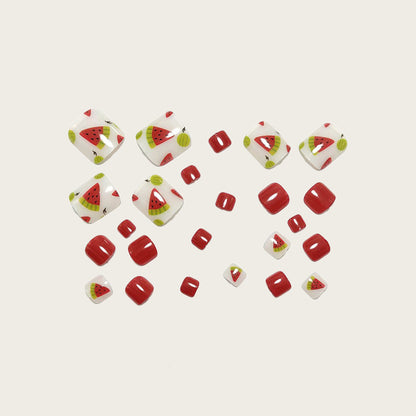 Artificial Nail Set with Fruity Designs Acalora