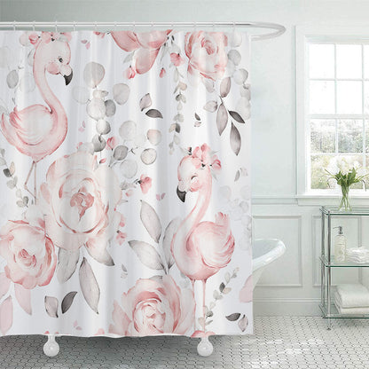 Floral Patterned Shower Curtain