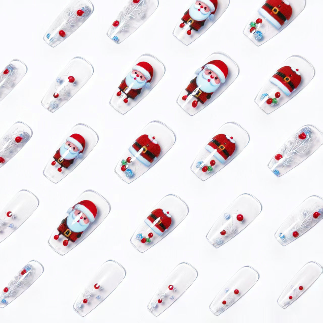 Christmas-Themed 3D Nail Art Acalora