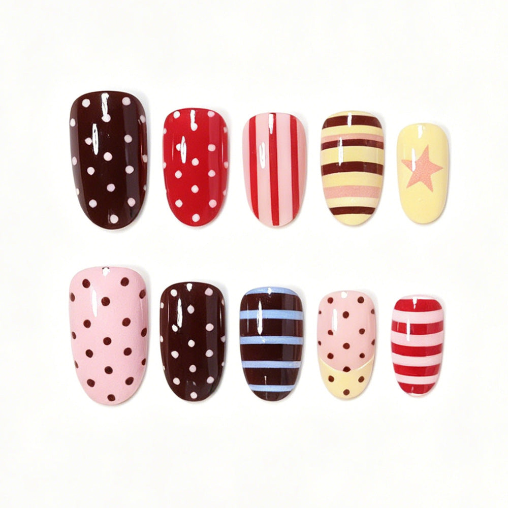 Artistic Patterned Stiletto Nails Acalora