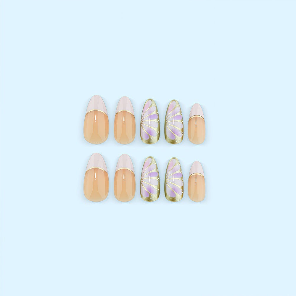 Artificial nail set with elegant geometric design Acalora