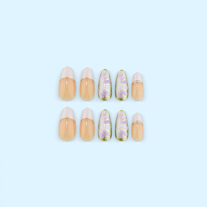 Artificial nail set with elegant geometric design Acalora