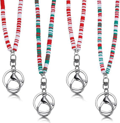 Colorful Beaded ID Badge Holder Lanyard Acalora