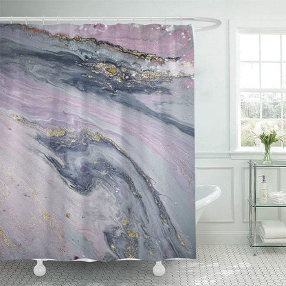 Artistic Marble Print Shower Curtain