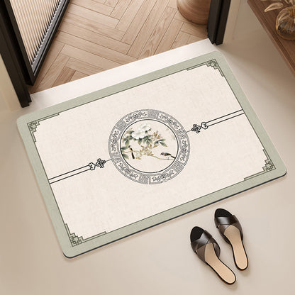 Artistic Floral Bath Mat Acalora
