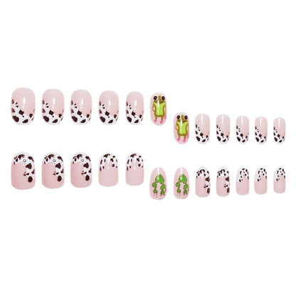 Playful Animal-Themed Press-On Nail Art Acalora