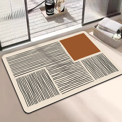 Geometric Patterned Bath Mat Acalora