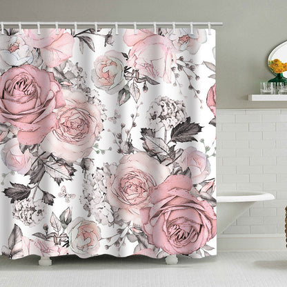 Floral Print Shower Curtain