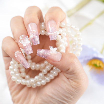 Decorative Nail Art Set with Butterfly Accents Acalora