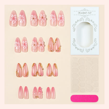 Decorative Press-On Nail Art with Floral Designs Acalora