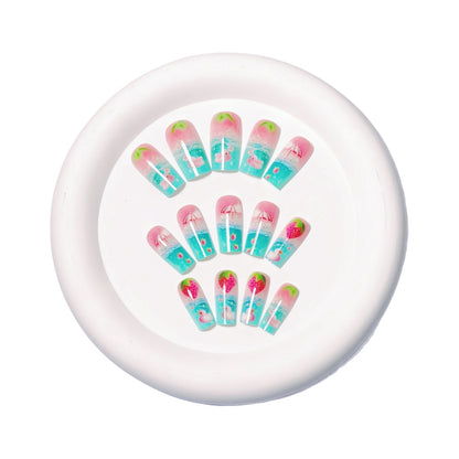 Artistic Summer-Themed Nail Art Acalora