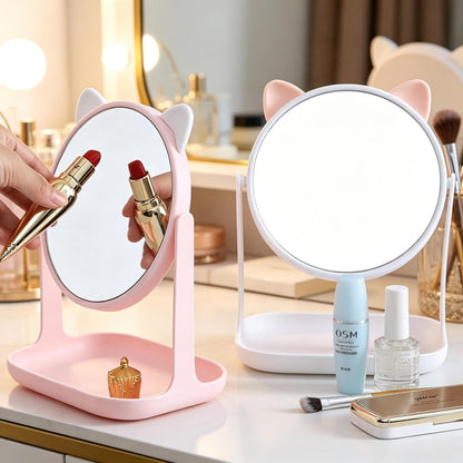 Cute Bunny-Themed Desktop Mirror
