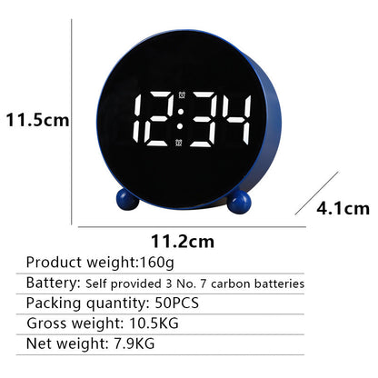 Digital Alarm Clock with Large LED Display and Temperature Display