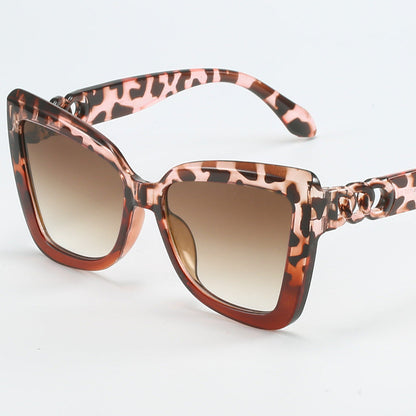 Women's modern Cat-Eye sunglasses with clear frame and UV protection Karnz
