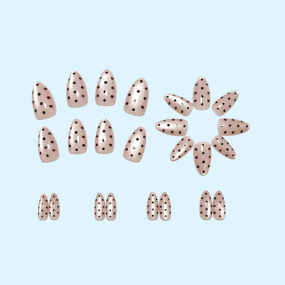 Artificial nails in modern polka dot design Acalora