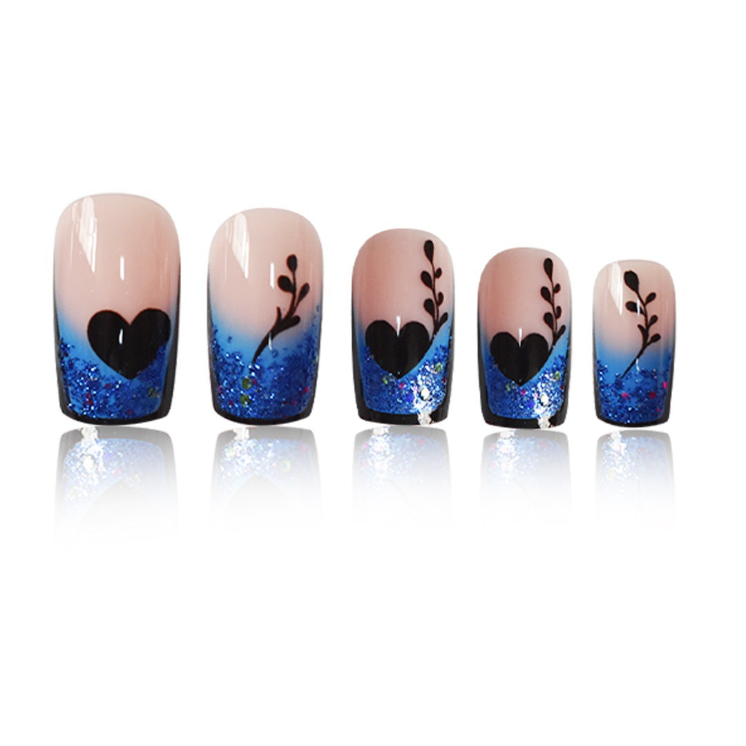 Artistic Glittered Press-On Nail Extensions Acalora