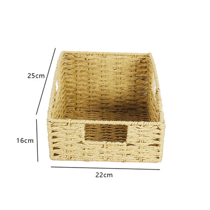 Natural Fiber Rectangular Storage Basket Acalora