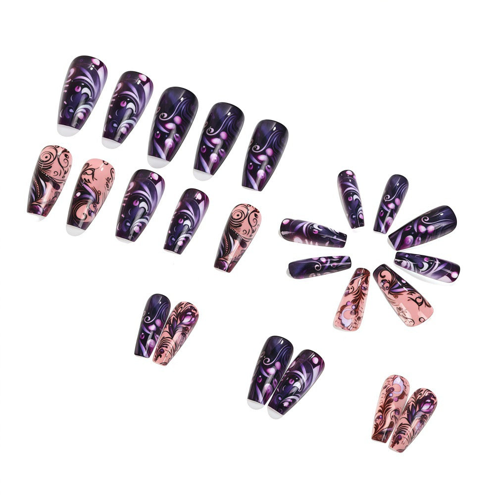 Artificial nails with floral patterns Acalora