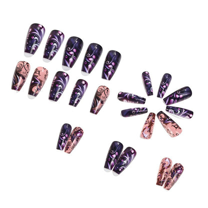 Artificial nails with floral patterns Acalora