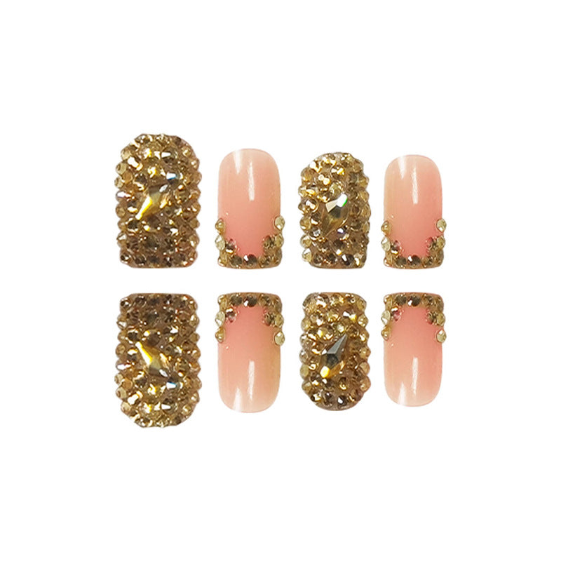 Glamorous Rhinestone Accented Press-On Nails Acalora