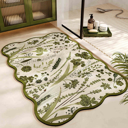 Floral Pattern Bath Mat
