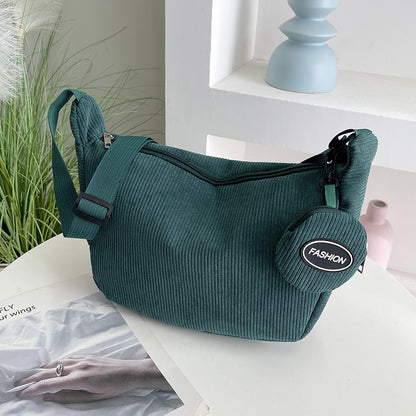 Casual Corduroy Crossbody Bag Acalora