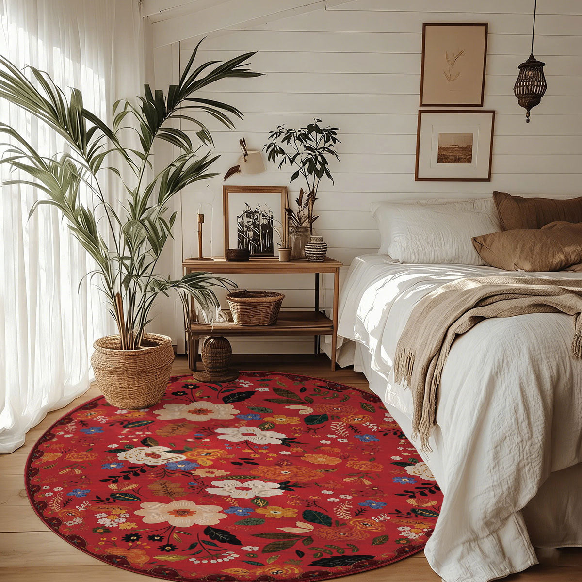 Unisex Floral Pattern Area Rug