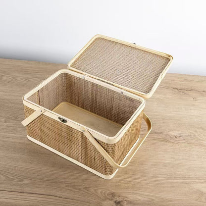 Practical Storage Basket Made of Rattan Acalora
