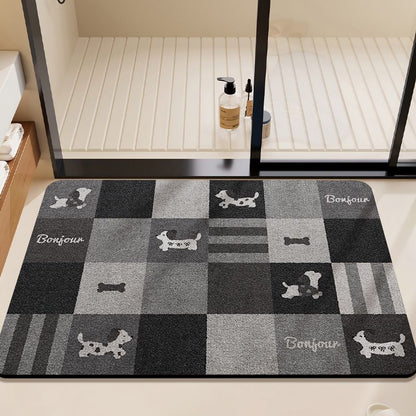 Cute Bear-Themed Bath Mat