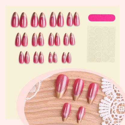 Elegant Stiletto Press-On Nail Art Set with Shimmering Gloss Finish Acalora