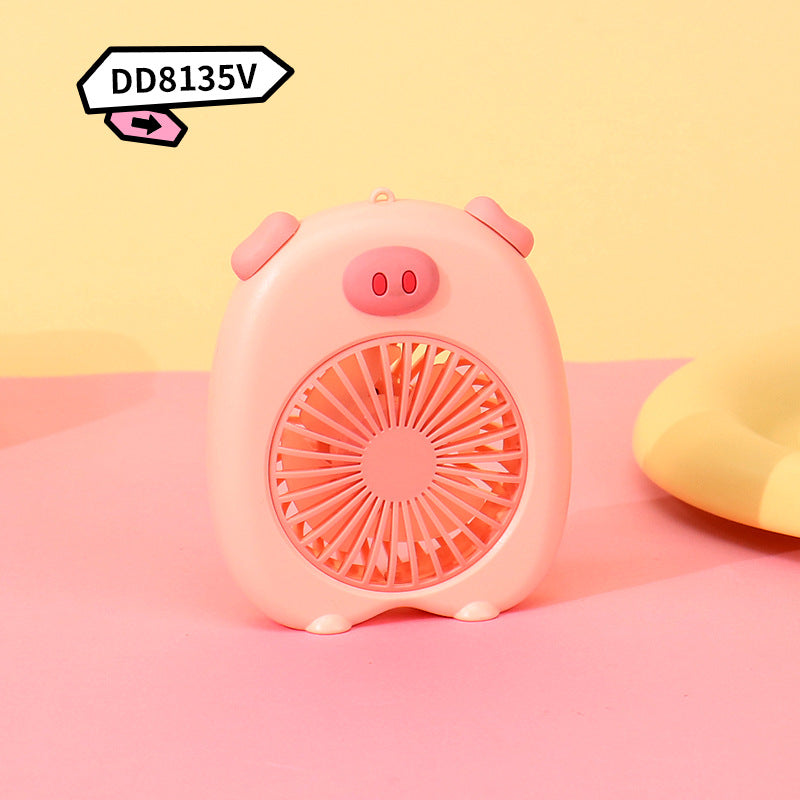Women portable mini hand fan in creative pig design Bowlift
