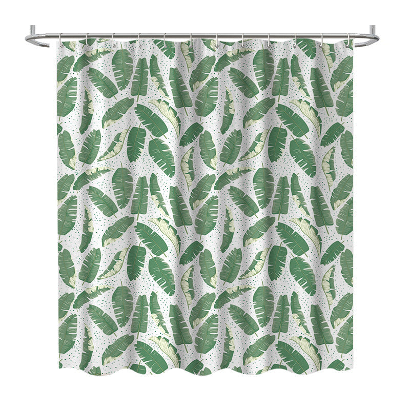 Leaf Print Shower Curtain