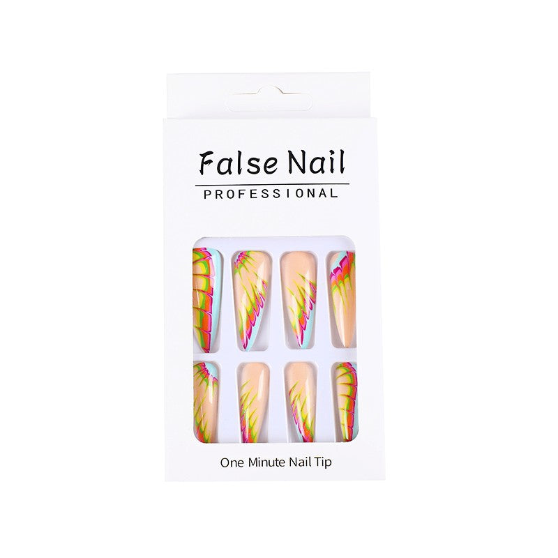 Creative artificial nails with modern wave pattern Acalora