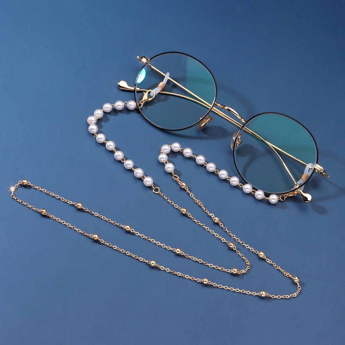 Crystal-Accented Eyewear Chain Acalora