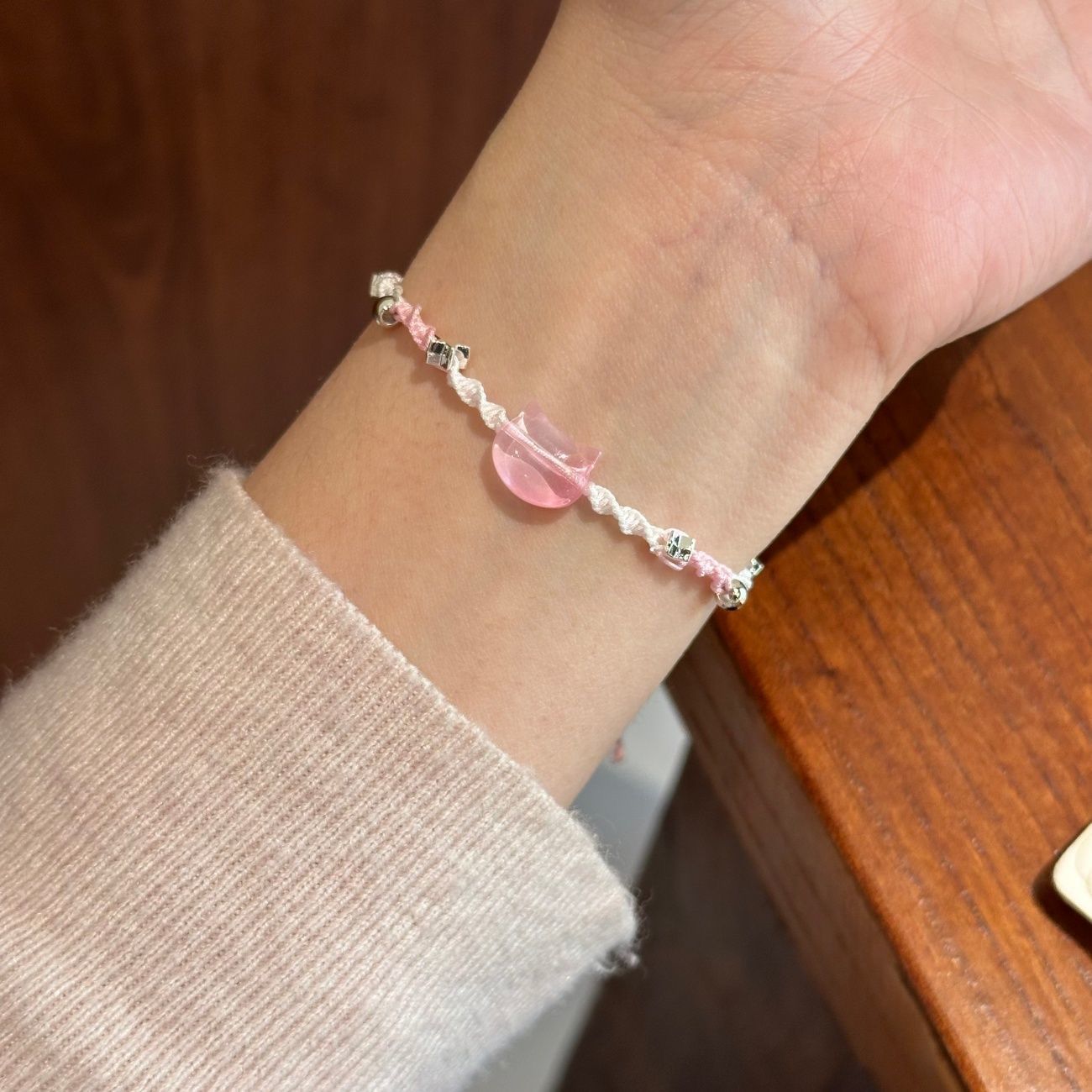 Adjustable Cat-Themed Charm Bracelet Acalora