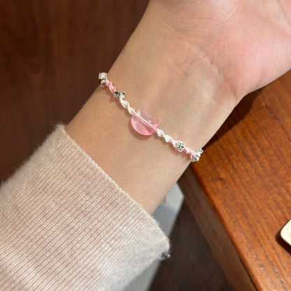 Adjustable Cat-Themed Charm Bracelet Acalora