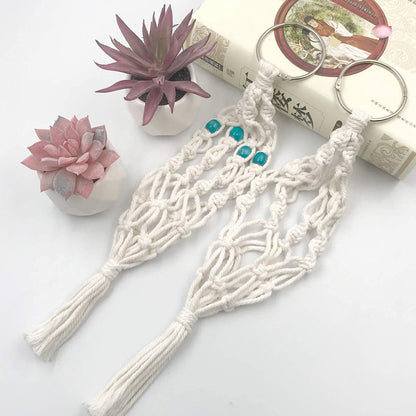 Key jewelry with macrame design Acalora