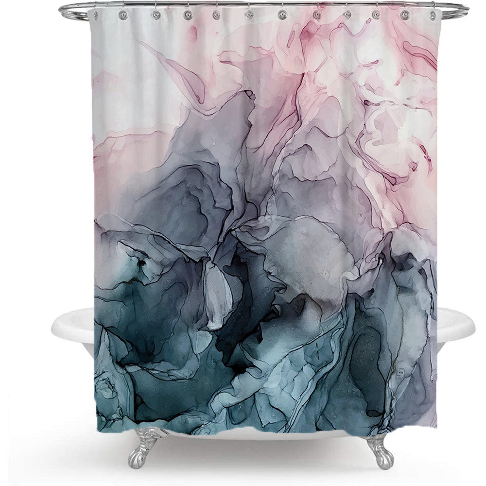 Artistic Marble Print Shower Curtain
