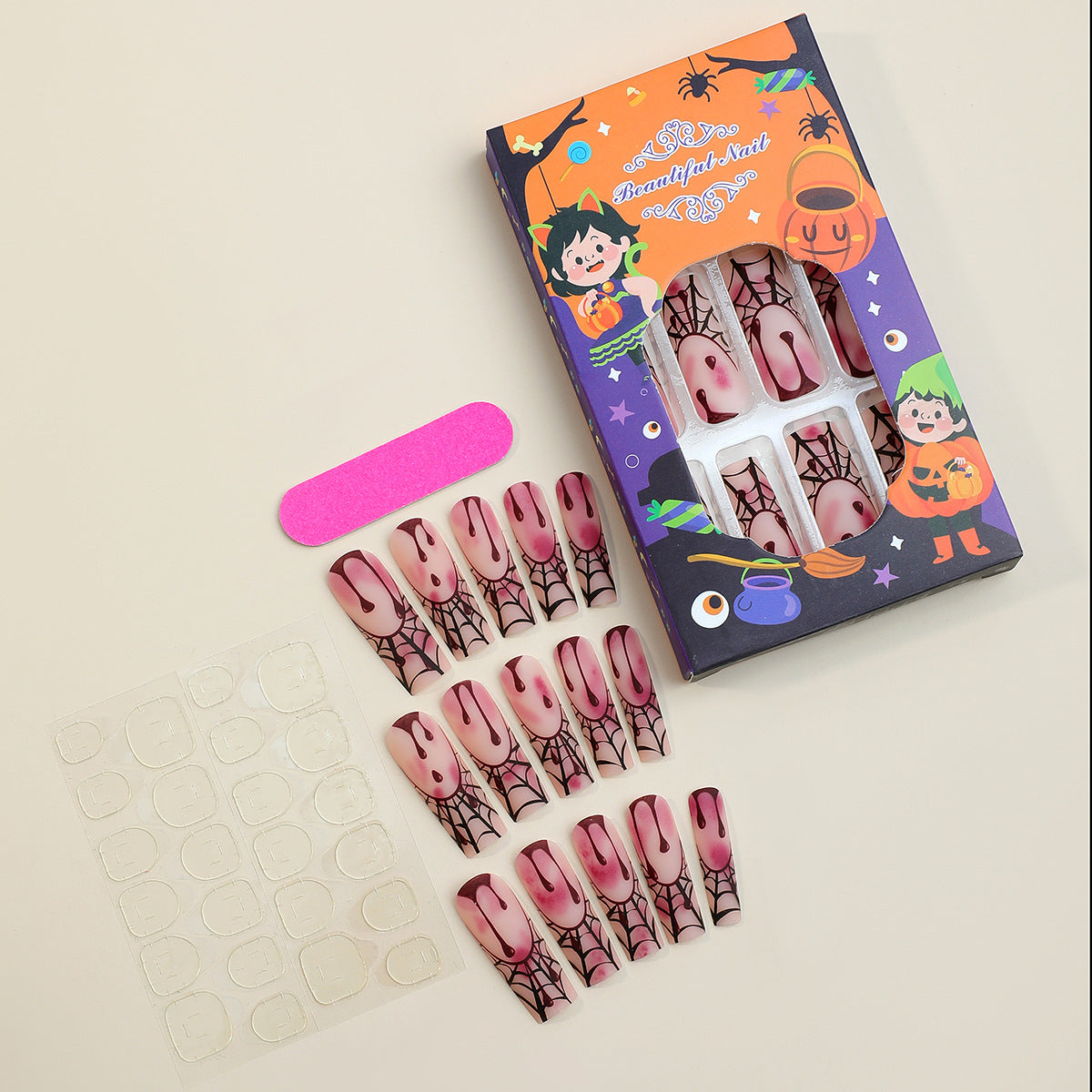 Gothic Halloween Press-On Nail Art Set Acalora