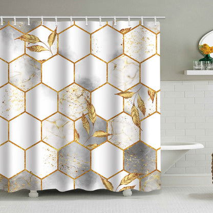 Textured Mosaic Pattern Shower Curtain