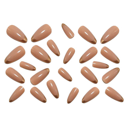 Artificial nails with metallic tip design Acalora